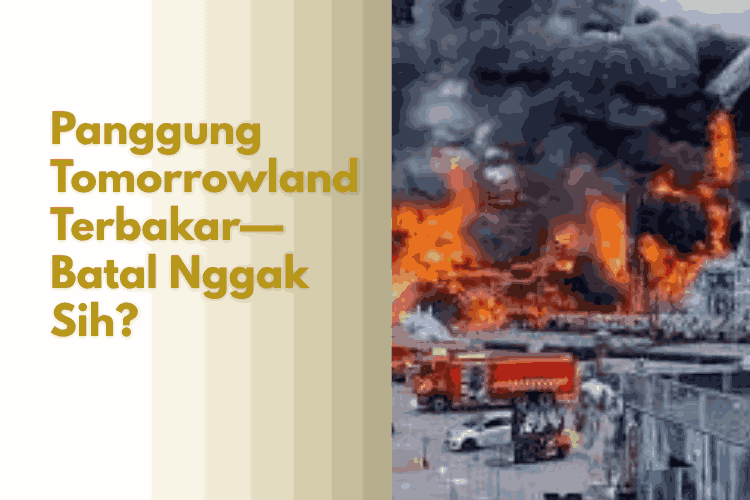 panggung tomorrowland terbakar