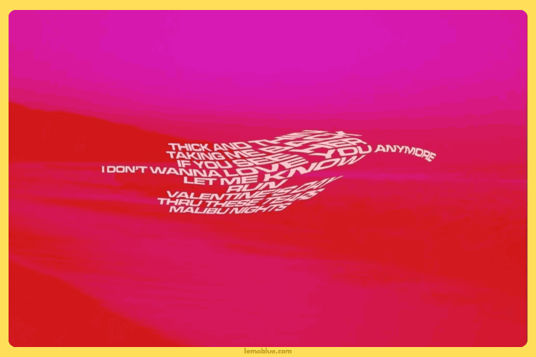 Keseluruhan Nuansa Lirik lagu LANY Malibu Nights