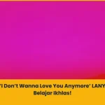 makna lagu i dont wanna love you anymore