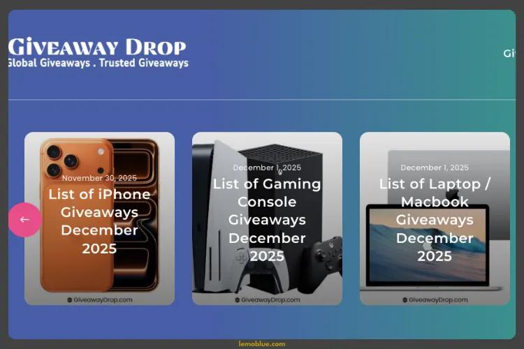 giveawaydrop.com  adalah tempat giveaway terbaik dan terpercaya